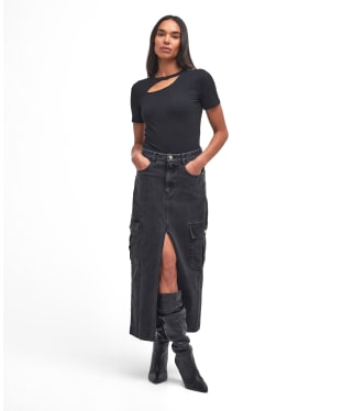 Women's Barbour International Tamsin Maxi Skirt - Washed Black