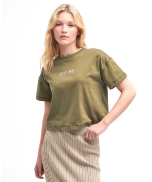 Women's Barbour International Sofia T-Shirt - Golden Khaki