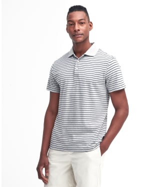 Men's Barbour Westgate Striped Polo Shirt - Grey Marl