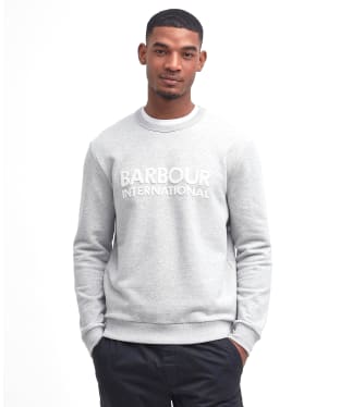 Men's Barbour International Brockley Crew Neck Sweatshirt - Grey Marl