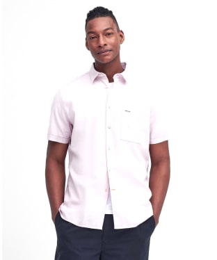 Men's Barbour Terra Dye Regular Short Sleeve Summer Shirt - Thistle