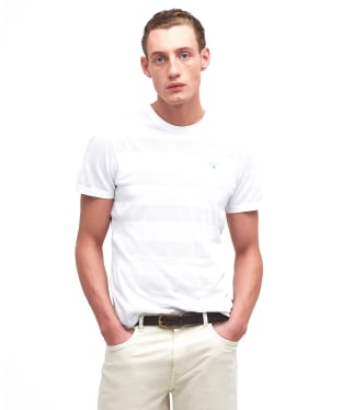 Men's Barbour Stenton Crew Neck T-Shirt - White