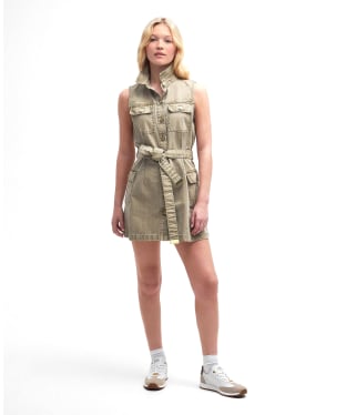 Women's Barbour International Tamsin Mini Dress - Washed Khaki