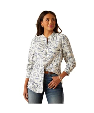 Women’s Ariat Clarion Long Sleeve Blouse - Toile De Jouy