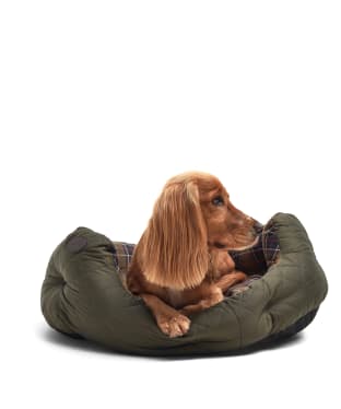 Barbour 30” Quilted Dog Bed - Olive