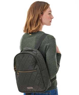 Women's Barbour Quilted Backpack - Olive