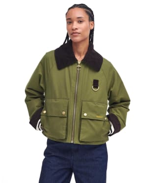 Women's Barbour Nora Casual Jacket - Dark Moss / Light Sand / Dark Moss