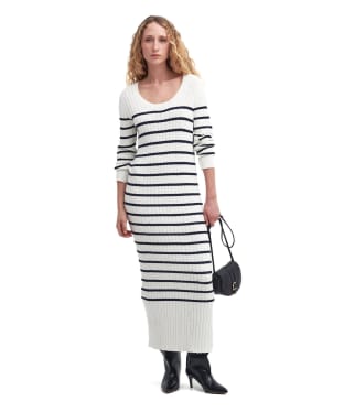 Women's Barbour Raya Knitted Midi Dress - Ecru