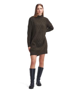 Women's Barbour Clarence Knitted Dress - Olive