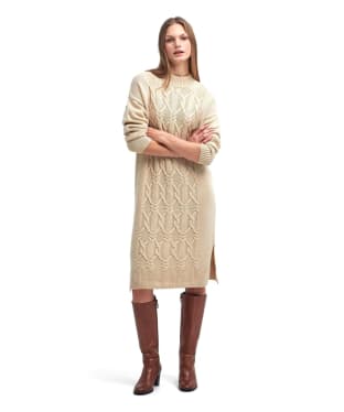 Women's Barbour Elisha Knitted Dress - White Pepper