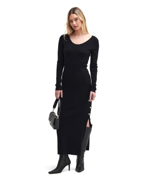 Women's Barbour International Laia Knitted Midi Dress - Black