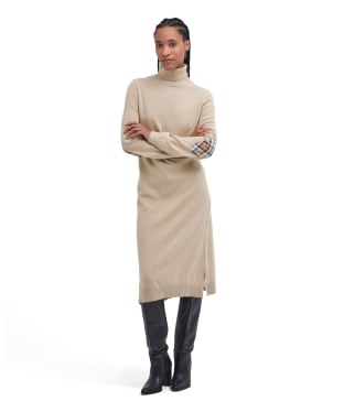 Women's Barbour Pendle Knitted Midi Dress - Honey