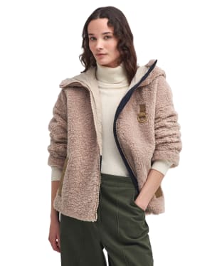 Women's Barbour Amber Fleece Jacket - Natural / Light Sandstone