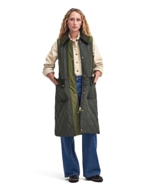 Women's Barbour Cookston Gilet - Olive / Ancient Tartan