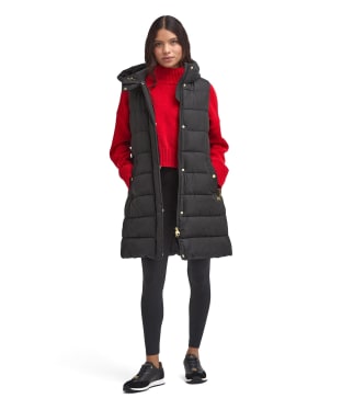 Women's Barbour International Greyson Puffer Gilet - Black