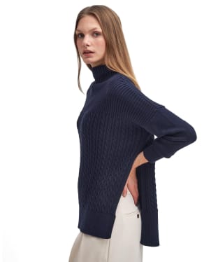 Women’s Barbour Stitch Guernsey Cape Jumper - Navy 2