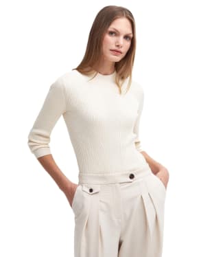 Women's Barbour Francis Knitted Jumper - Eggshell