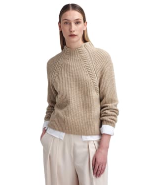 Women's Barbour Rhonda Knitted Jumper - Honey