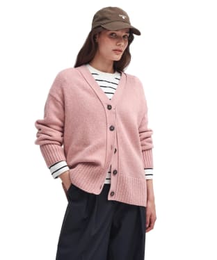 Women's Barbour Joni Knitted Cardigan - Mahogany Rose