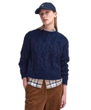 Women's Barbour Elisha Knitted Jumper - Navy