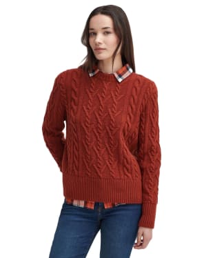 Women's Barbour Solway Knitted Jumper - Spiced Pumpkin