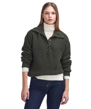 Women's Barbour Woodside Knitted Jumper - Olive