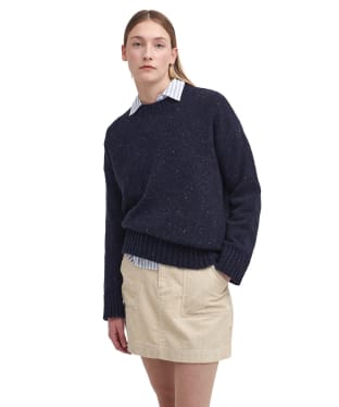 Women's Barbour Lavensdale Crew Knitted Jumper - Navy