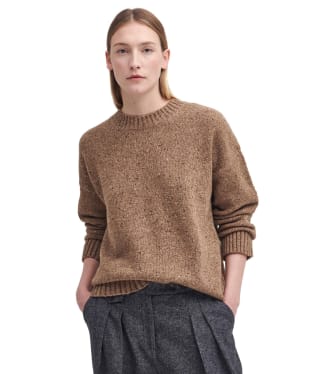 Women's Barbour Lavensdale Crew Knitted Jumper - Honey