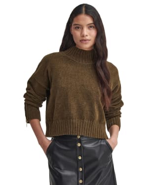 Women's Barbour International Milla Knitted Jumper - Empire Green