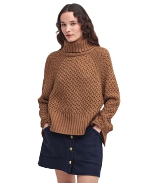 Women's Barbour Malton Knitted Jumper - Old Gold