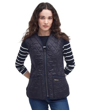 Women's Barbour Betty Fleece Waistcoat / Zip-In Liner - Navy