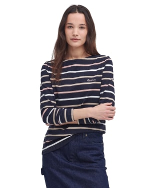 Women’s Barbour Hawkins Top - Navy Stripe 12