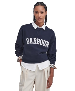 Women's Barbour Northumberland Sweatshirt - Navy / Cloud