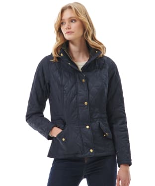 Women's Barbour Millfire Quilted Jacket - Navy / Classic