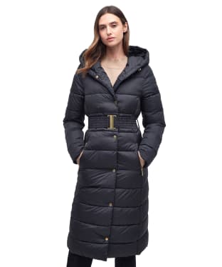 Women's Barbour International Track Line Quilted Jacket - Black