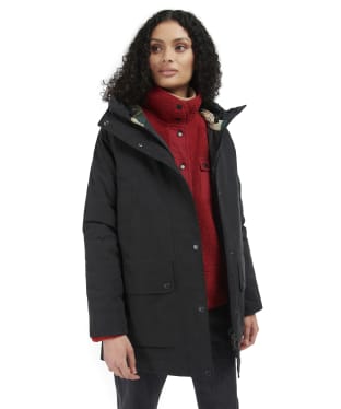 Women's Barbour Winter Beadnell Waterproof Jacket - Black / Ancient 