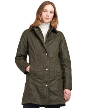 Women's Barbour Belsay Waxed Jacket - Olive