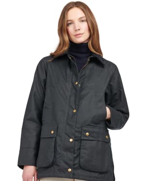 Women's Barbour Acorn Waxed Jacket - Navy