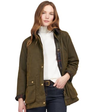 Women's Barbour Acorn Waxed Jacket - Olive