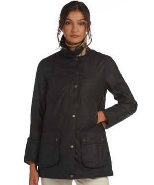 Women’s Barbour Fiddich Waxed Jacket - Navy