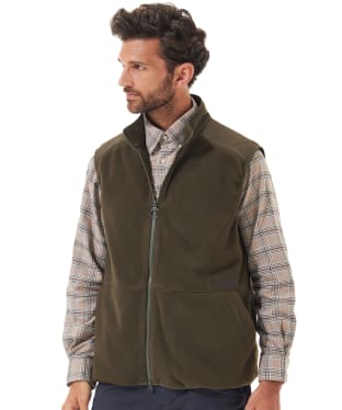 Men's Barbour Country Fleece Gilet - Olive