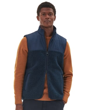 Men's Barbour Newlan Fleece Gilet - Navy