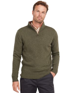 Men's Barbour Nelson Half Zip Sweater - Seaweed