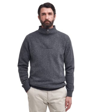 Men's Barbour Nelson Half Zip Sweater - Storm Grey