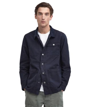 Men's Barbour Grindle Cotton Overshirt - Navy