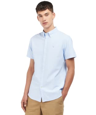 Men's Barbour Oxtown Short Sleeve Tailored Shirt - Sky