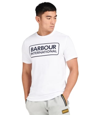 Men's Barbour International Essential Large Logo T-Shirt - White