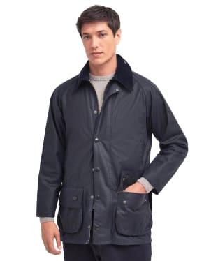 Men's Barbour Beaufort Waxed Jacket - Navy