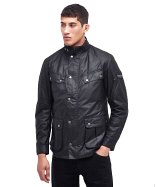 Men's Barbour International Duke Waxed Jacket - Black