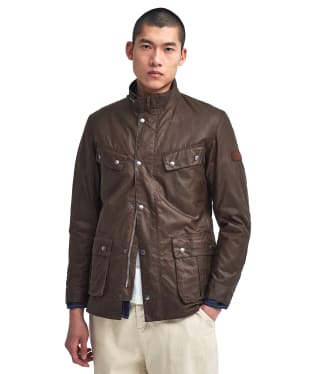 Men's Barbour International Duke Waxed Jacket - Bark